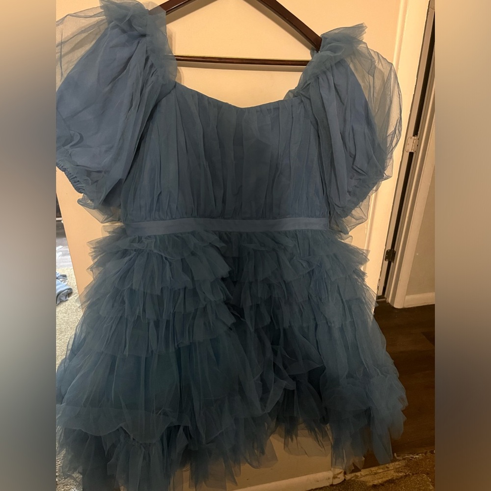 Ivy City Co Elegant Blue Dress